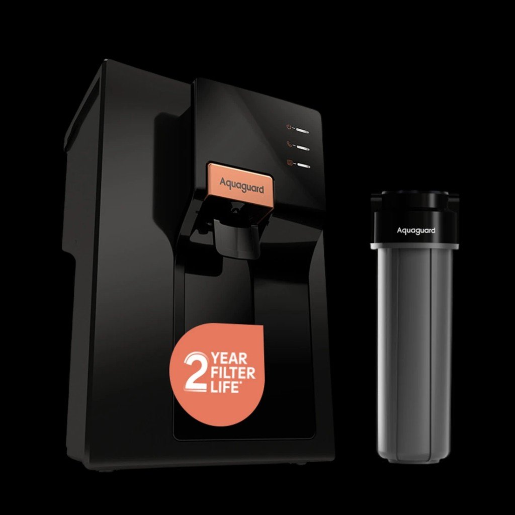 Aquaguard Aspire Nova 2X RO+UV Active Copper Stainless Steel Water Purifier | 2 Year Filter Life | With Mega Sediment Filter